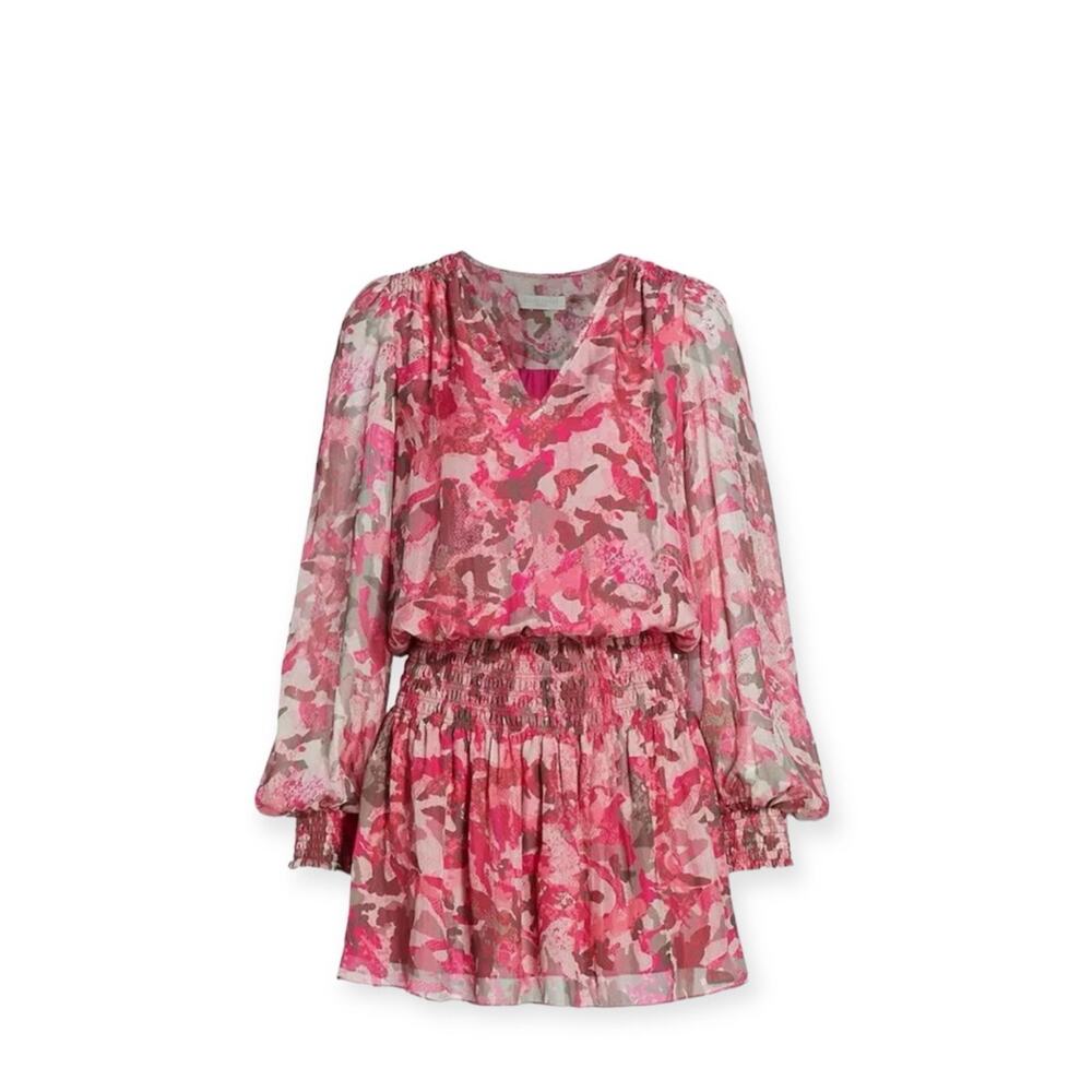 RAMY BROOK Printed Shaw Mini Dress - Rose Pink Combo Size Small